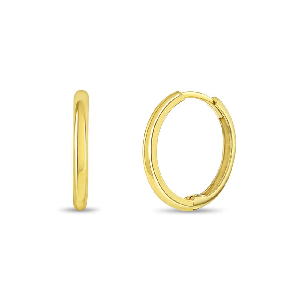 14k Yellow Gold Perfect Tiny Hoop 7mm Baby / Kids Earring