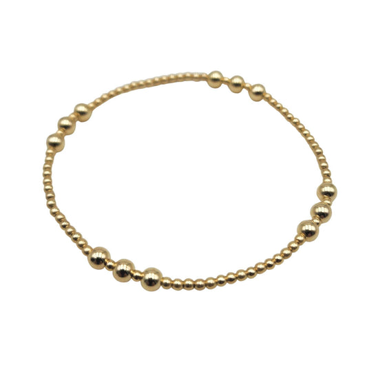 2mm and 4mm Gold Filled Section Bracelet