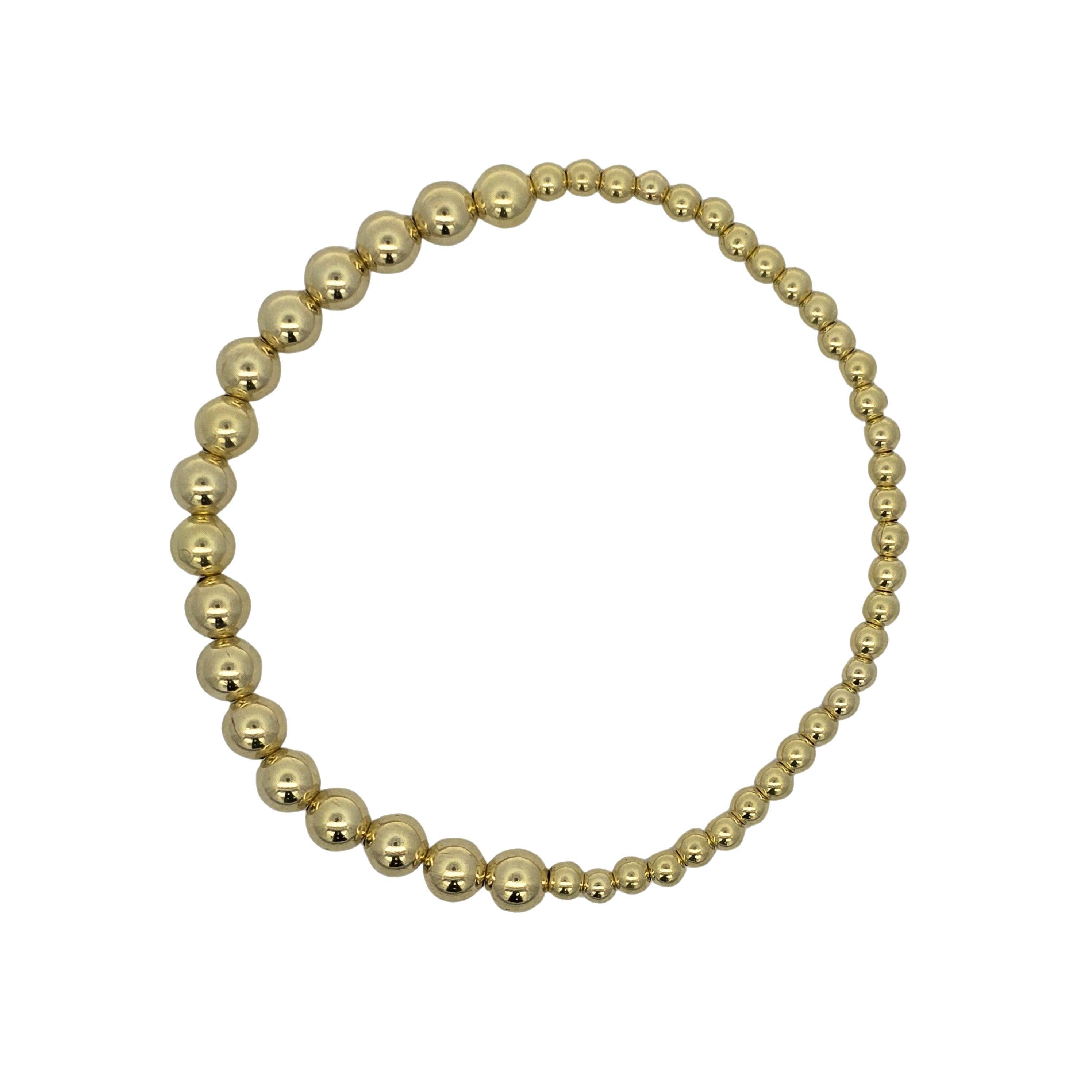 3mm and 5mm Sections Gold Filled Bracelet