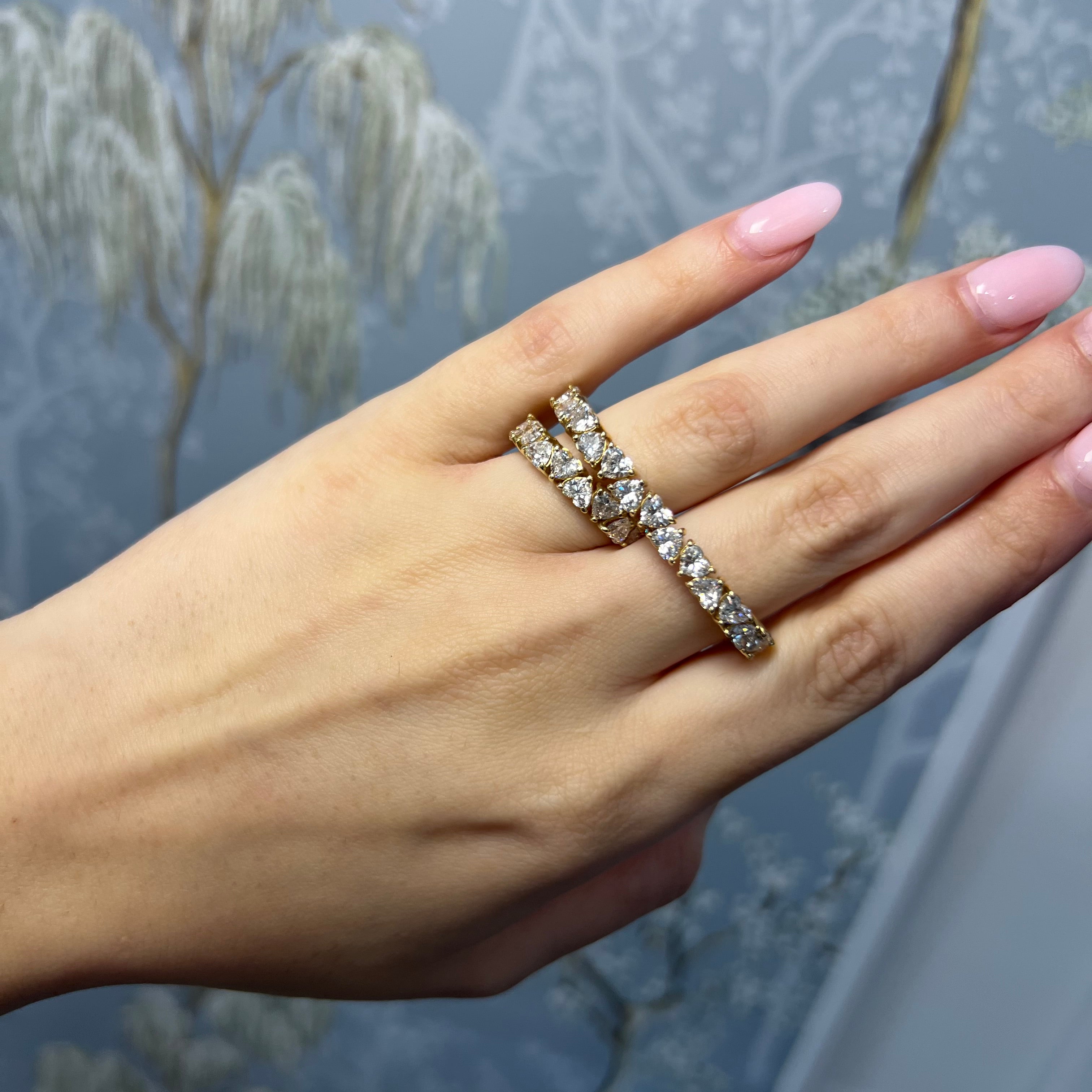 Heart Lab Diamond Double Ring