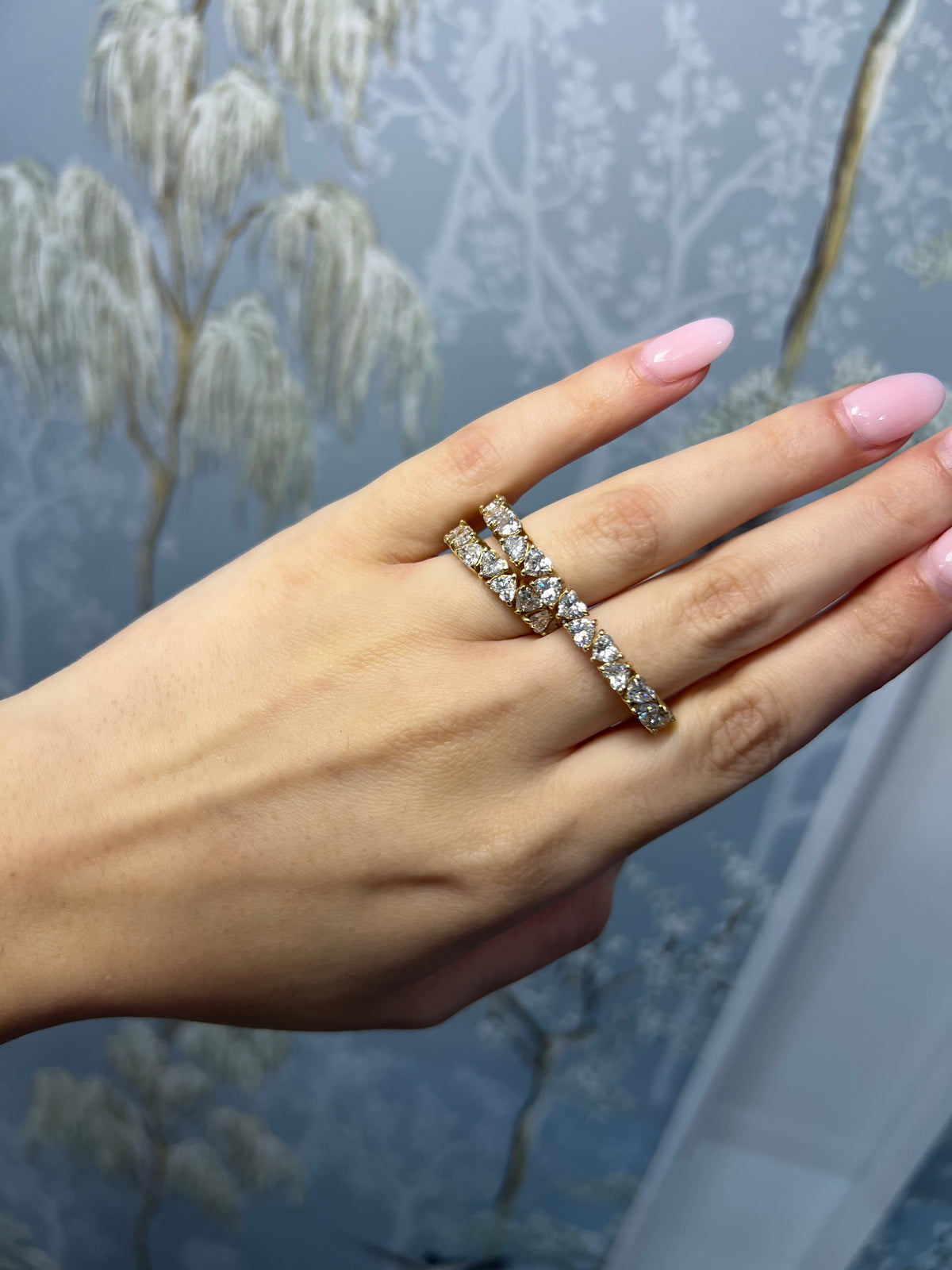 Heart Lab Diamond Double Ring