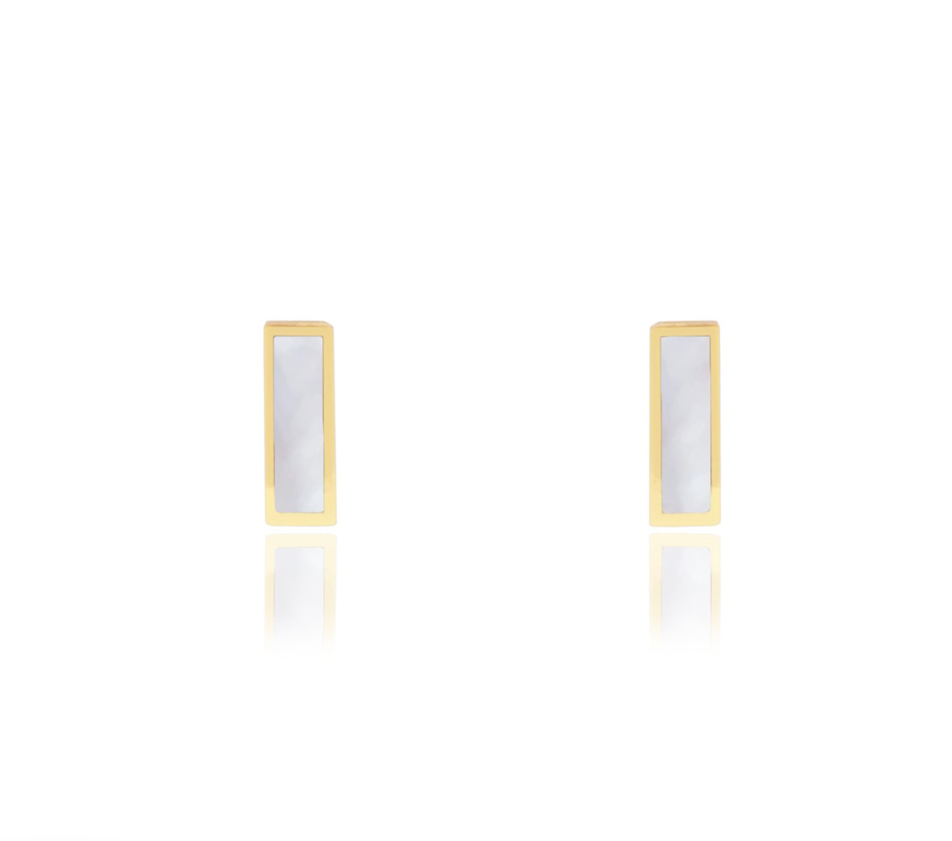 14k Gold Diamond Stick Studs