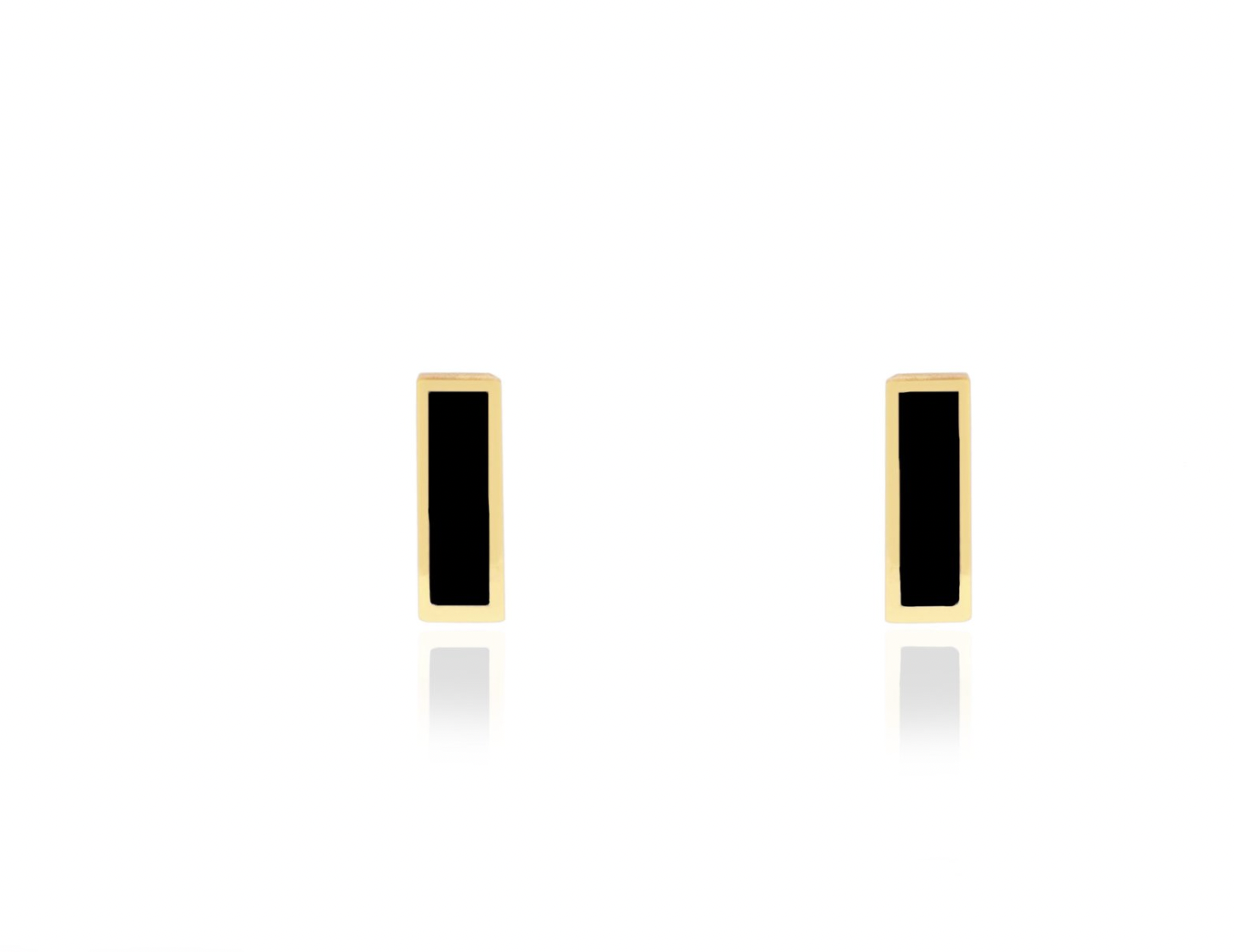 14k Gold Diamond Stick Studs