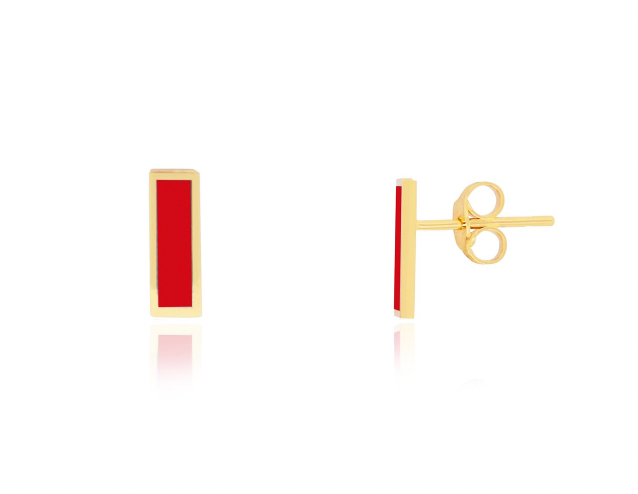 14k Gold Diamond Stick Studs