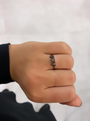 14k Black Gold Black Diamond I love you Ring