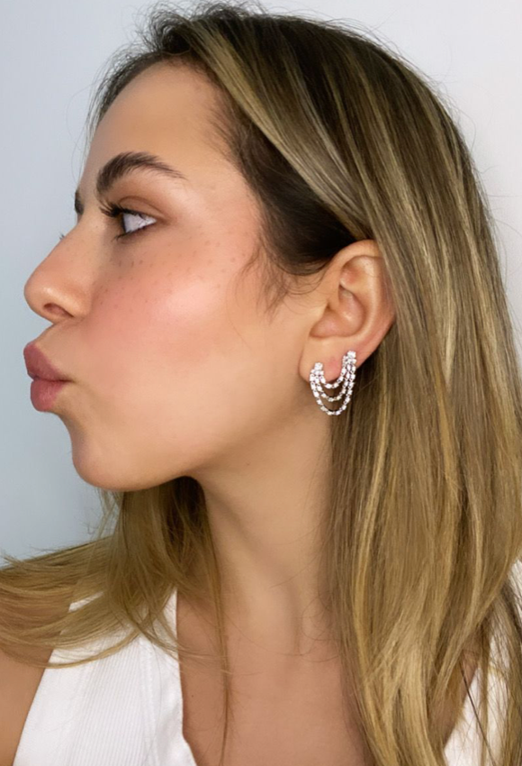 14k White Gold Blake Earring