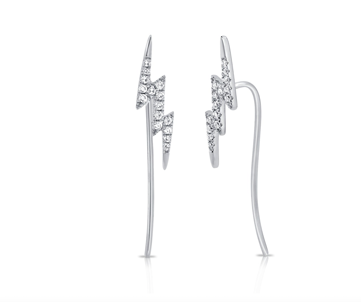 14k Gold Diamond Lightning Crawlers