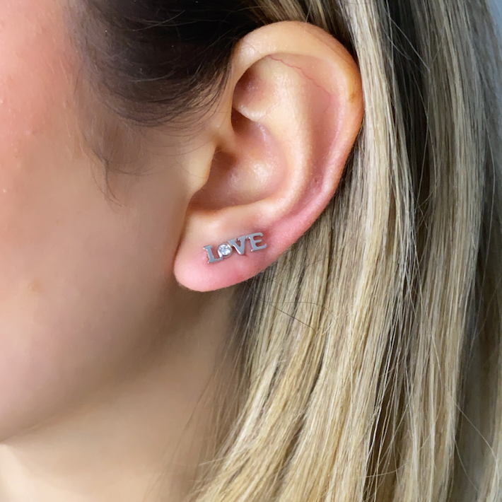 14k Gold Diamond Love Crawlers