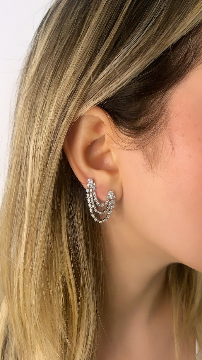 14k White Gold Blake Earring