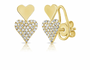 14k Gold Diamond Celia Heart Studs