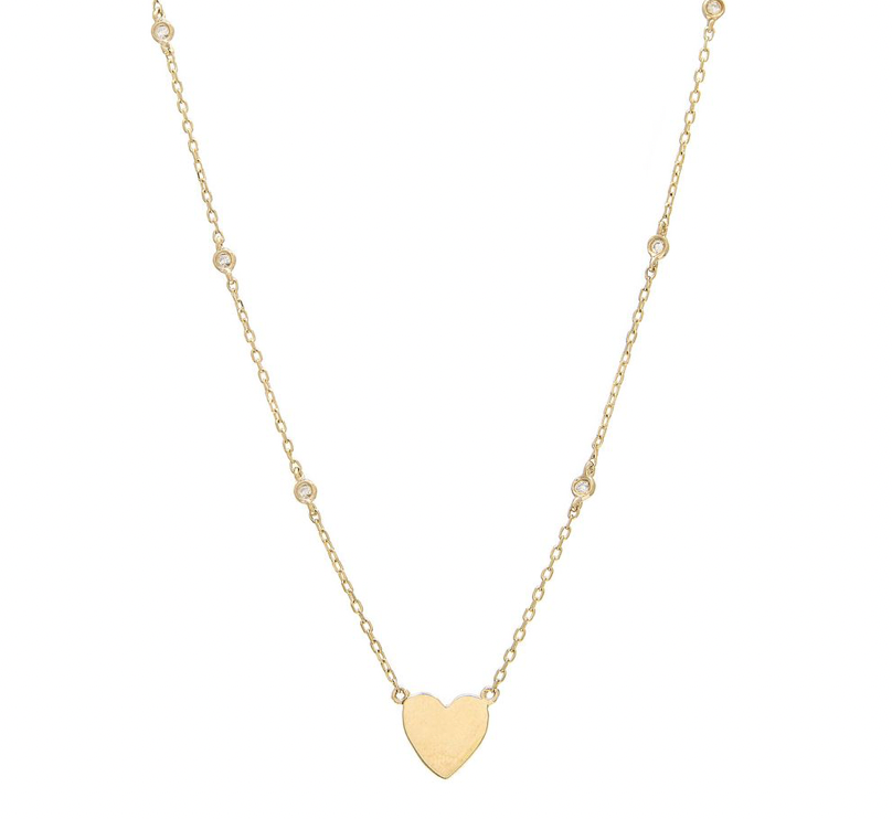 14k Gold Georgia Heart Necklace