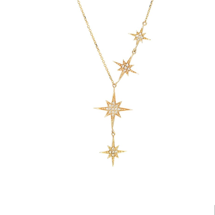 14k Gold Diamond Maddy Starburst Necklace