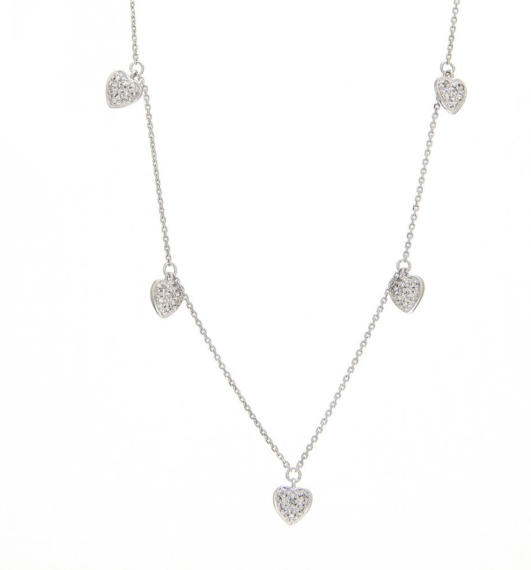 14k Gold Diamond Heart Paige Necklace