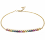 14k Gold Rainbow Bar Bracelet