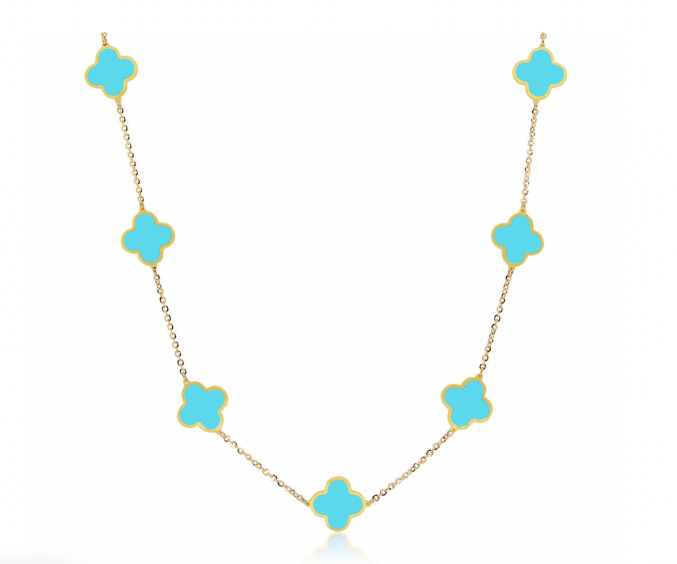 14k Gold Large Lucy Clover Necklace