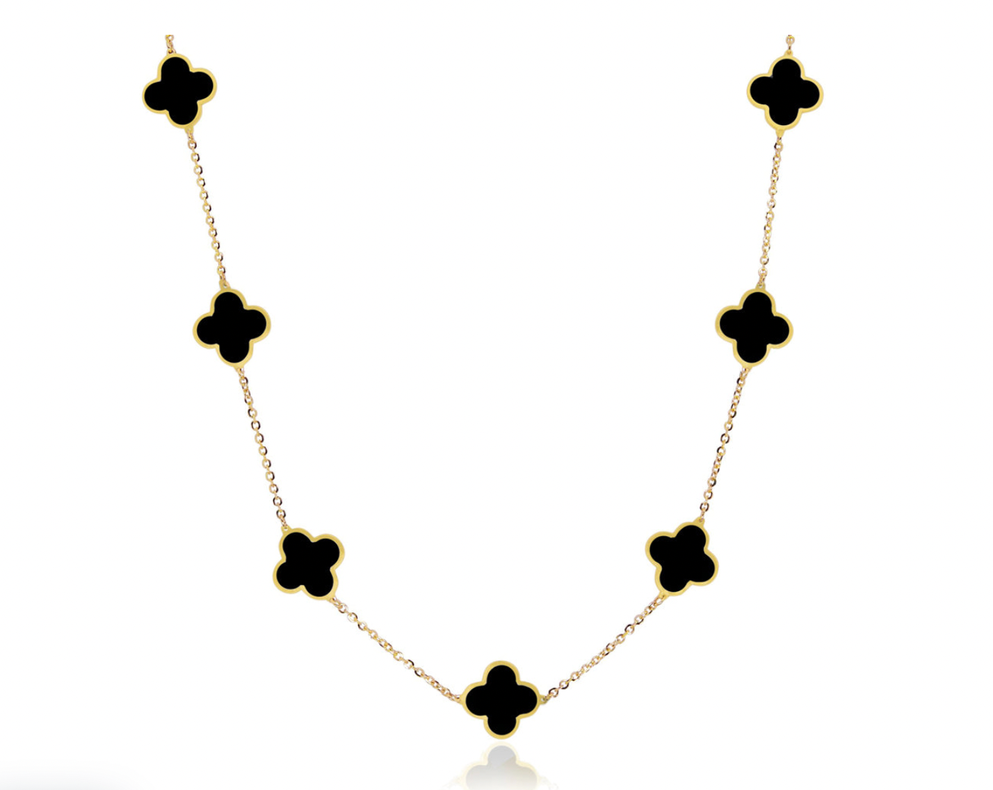 14k Gold Large Lucy Clover Necklace