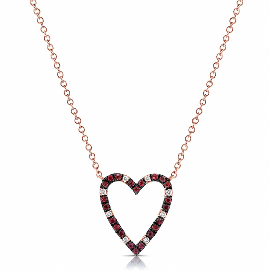 14k Rose Gold Arianna Heart Necklace