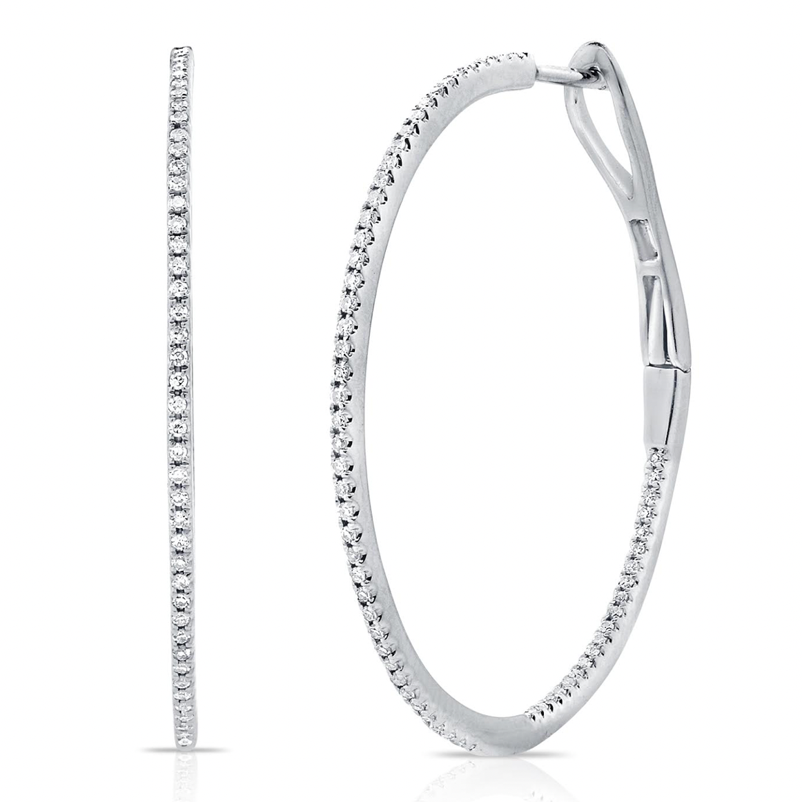 14k Gold Diamond Yakira Hoops