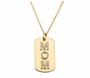 14k Gold Diamond Mom Tag Necklace