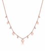 14k Gold Station Hearts and Diamond Necklace