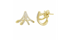 14k Yellow Gold Half Caged Earrings