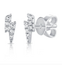 14k White Gold Diamond Mini Celestial Lightning Stud