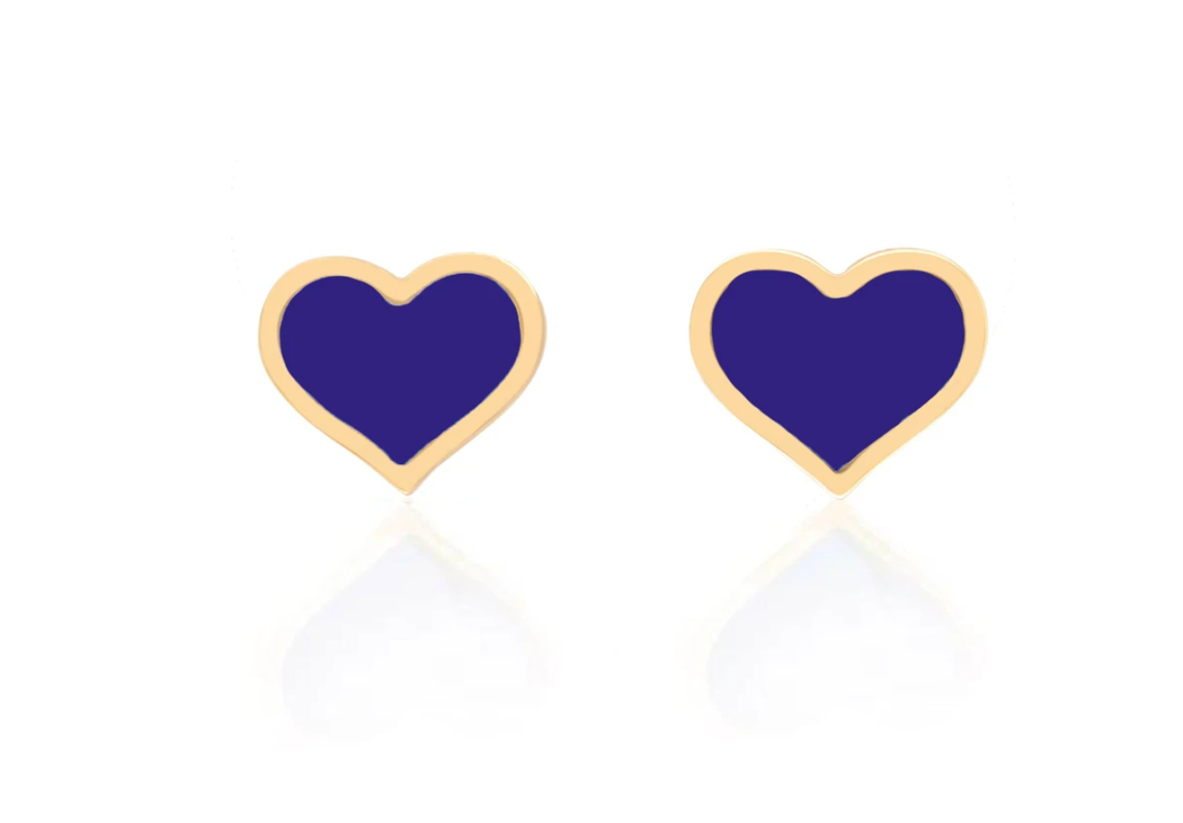 14k Gold Small Heart Studs